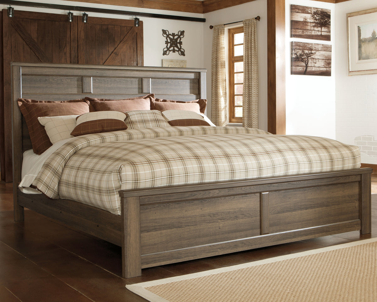 J&M Furniture - Ashley Furniture - Juararo California King Panel Bed - California King Panel Bed / Dark Brown - B251B14