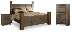 J&M Furniture - Ashley Furniture - Juararo King Poster Bed, Chest and Nightstand - King Poster Bed, Chest and Nightstand - B251B34