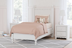 J&M Furniture - Ashley Furniture - Mollviney Twin Panel Bed - Twin Panel Bed / White - B2540B2