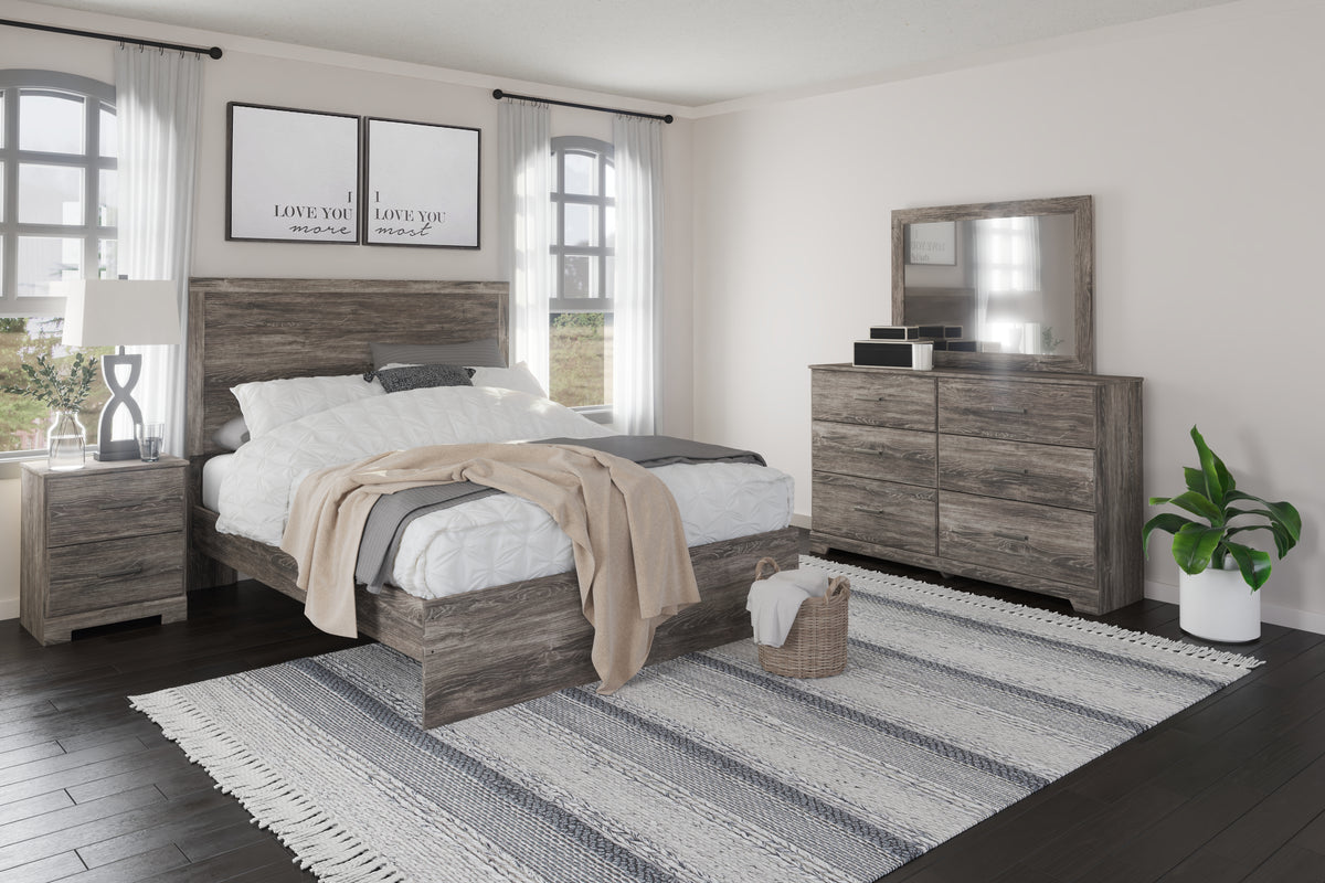 J&M Furniture - Ashley Furniture - Ralinksi Nightstand - Two Drawer Night Stand / Gray - B2587-92