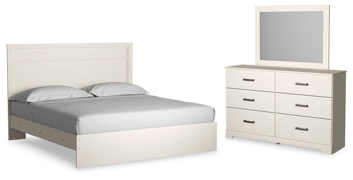 J&M Furniture - Ashley Furniture - Stelsie King Panel Bed, Dresser and Mirror - King Panel Bed, Dresser and Mirror - B2588B14