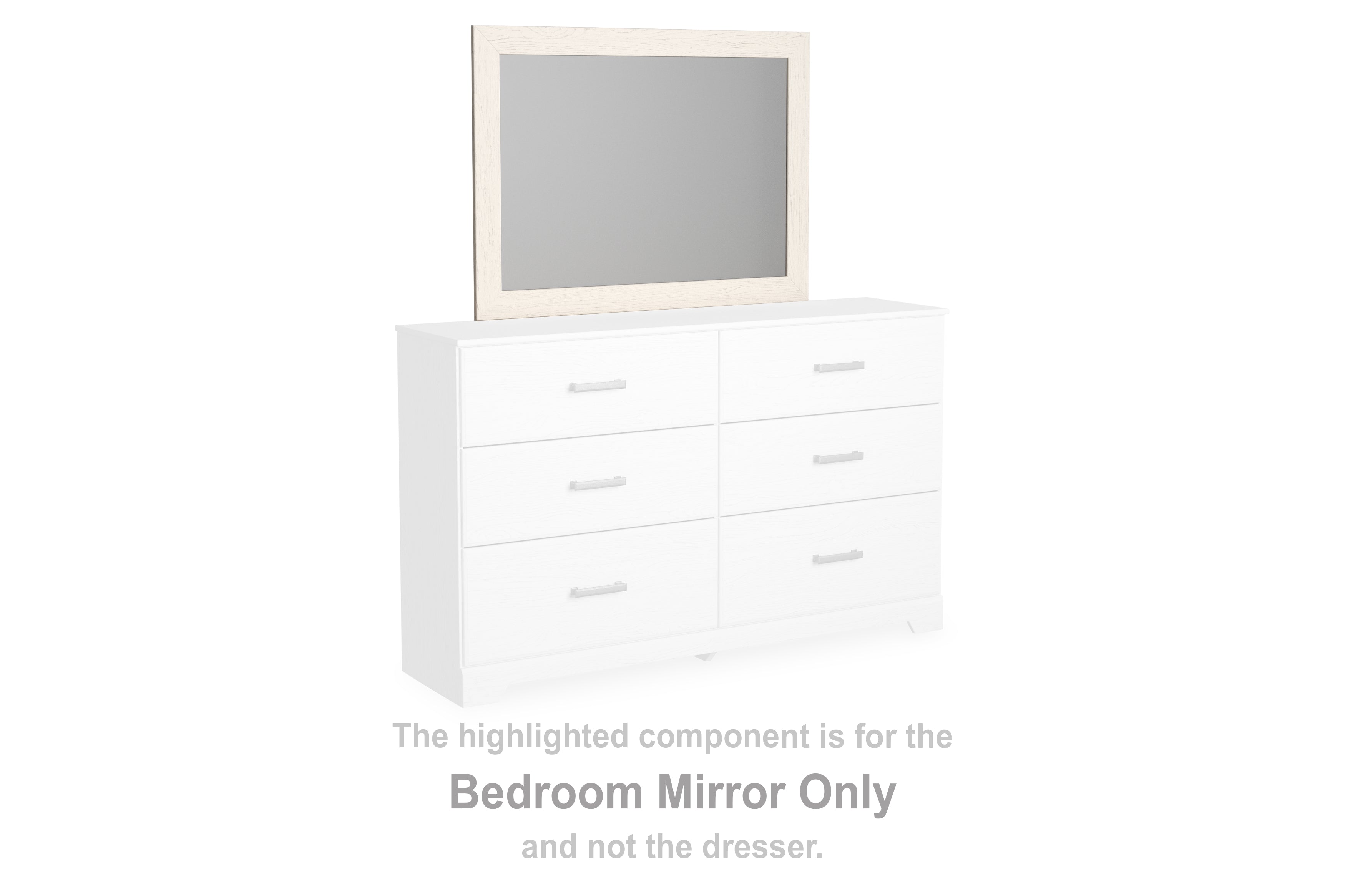 J&M Furniture - Ashley Furniture - Stelsie Bedroom Mirror - Bedroom Mirror / White - B2588-36