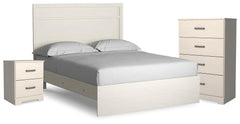 J&M Furniture - Ashley Furniture - Stelsie Queen Panel Bed, Chest and Nightstand - Queen Panel Bed, Chest and Nightstand - B2588B16