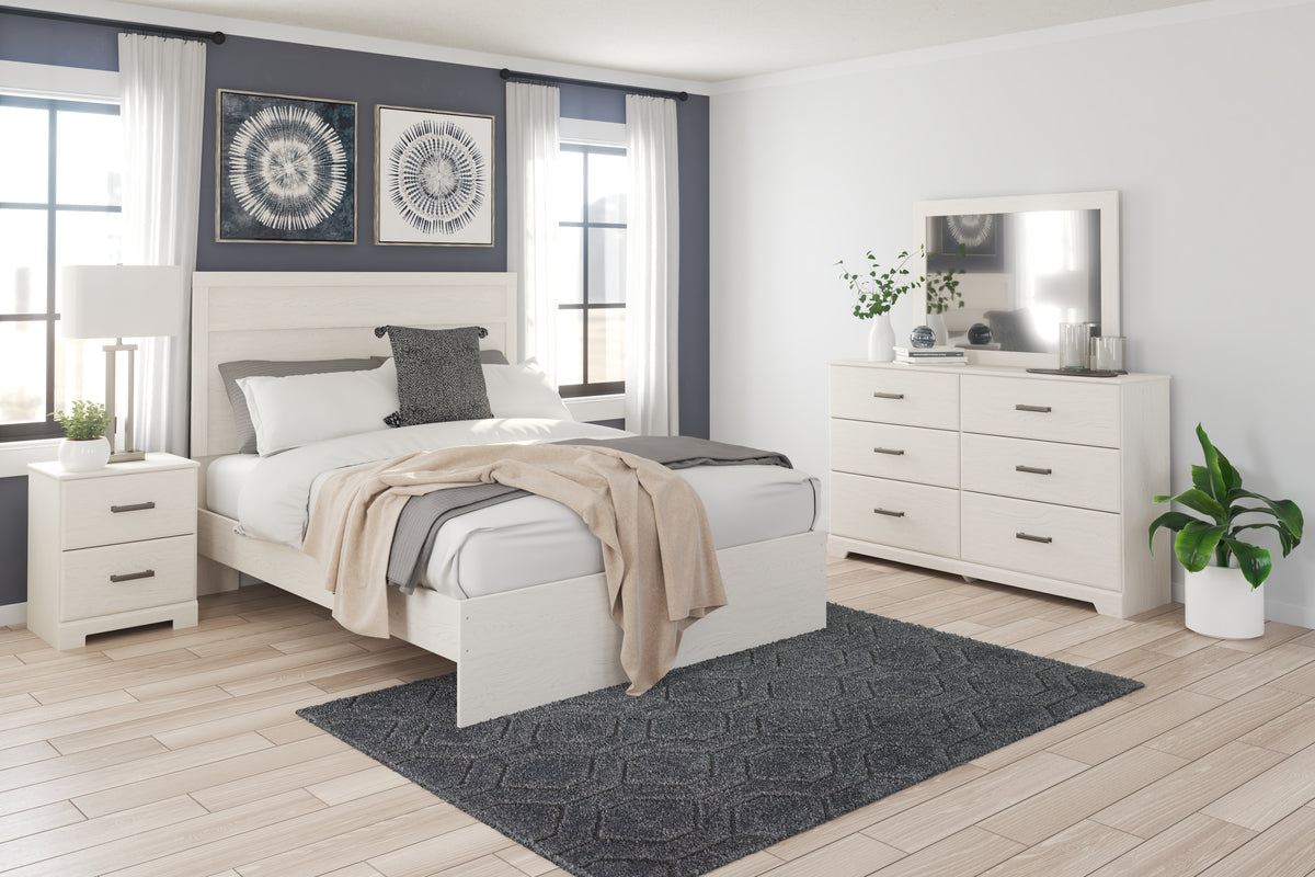 J&M Furniture - Ashley Furniture - Stelsie Queen Panel Bed - Queen Panel Bed / White - B2588B2