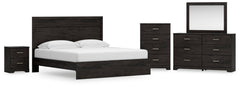 J&M Furniture - Ashley Furniture - Belachime King Panel Bed, Dresser, Mirror, Chest and Nightstand - King Panel Bed, Dresser, Mirror, Chest and Nightstand - B2589B20