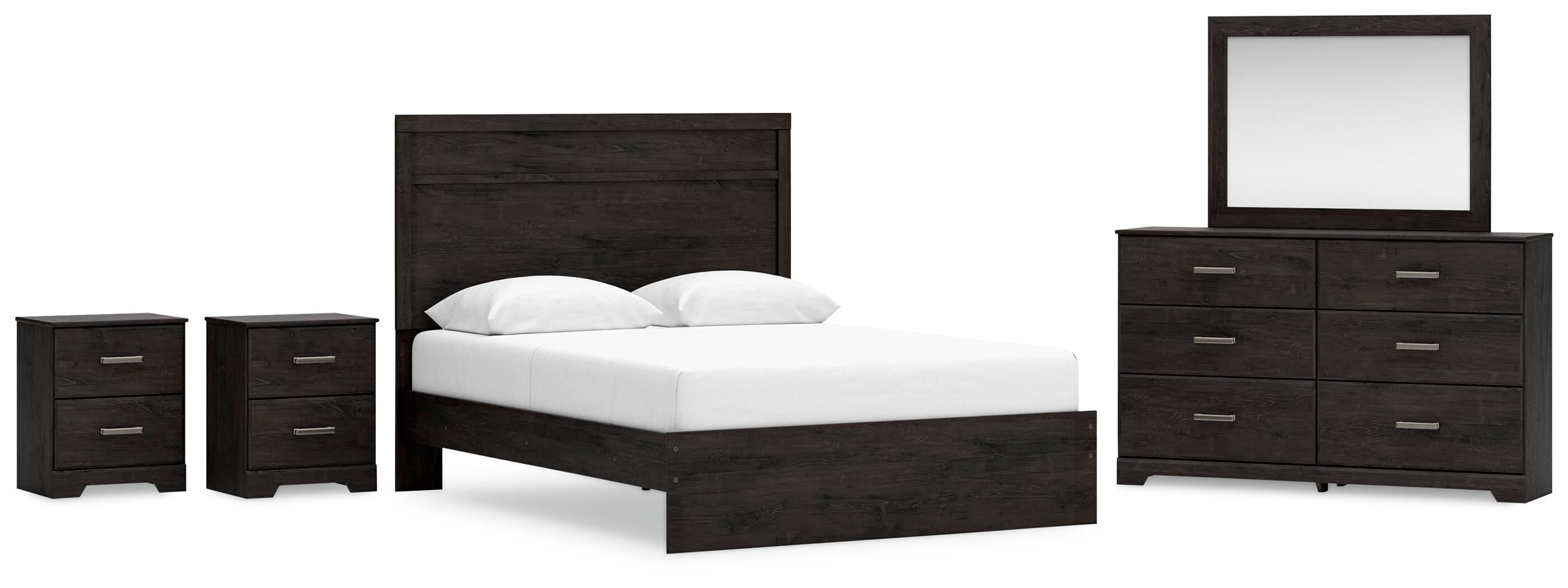 J&M Furniture - Ashley Furniture - Belachime Queen Panel Bed, Dresser, Mirror and 2 Nightstands - Queen Panel Bed, Dresser, Mirror and 2 Nightstands - B2589B17