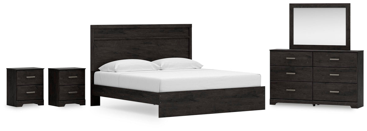 J&M Furniture - Ashley Furniture - Belachime King Panel Bed, Dresser Mirror and 2 Nightstands - King Panel Bed, Dresser Mirror and 2 Nightstands - B2589B21