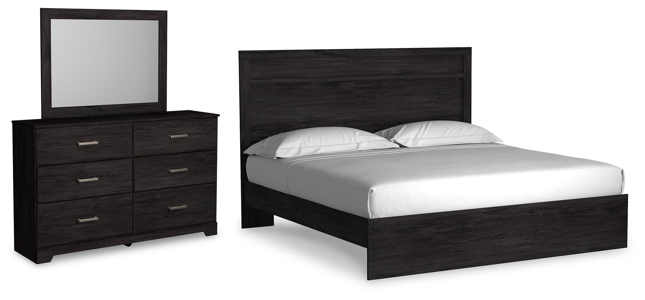 J&M Furniture - Ashley Furniture - Belachime King Panel Bed, Dresser and Mirror - King Panel Bed, Dresser and Mirror - B2589B13