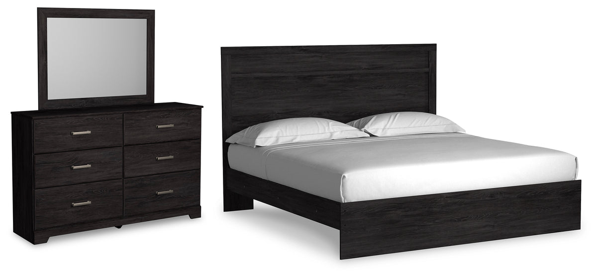 J&M Furniture - Ashley Furniture - Belachime King Panel Bed, Dresser and Mirror - King Panel Bed, Dresser and Mirror - B2589B13