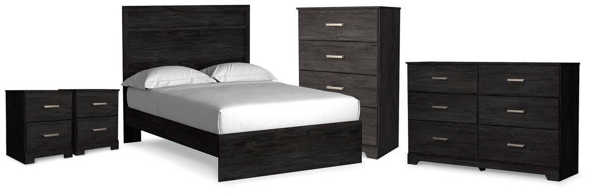J&M Furniture - Ashley Furniture - Belachime Full Panel Bed, Dresser, Chest and 2 Nightstands - Full Panel Bed, Dresser, Chest and 2 Nightstands - B2589B19