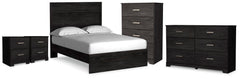 J&M Furniture - Ashley Furniture - Belachime Full Panel Bed, Dresser, Chest and 2 Nightstands - Full Panel Bed, Dresser, Chest and 2 Nightstands - B2589B19