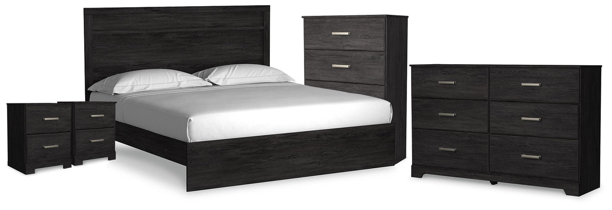 J&M Furniture - Ashley Furniture - Belachime King Panel Bed, Dresser, Chest and 2 Nightstands - King Panel Bed, Dresser, Chest and 2 Nightstands - B2589B14