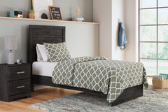 J&M Furniture - Ashley Furniture - Belachime Twin Panel Bed - Twin Panel Bed / Charcoal - B2589B11