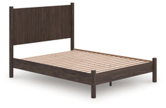 J&M Furniture - Ashley Furniture - Pamytta Queen Panel Platform Bed - Queen Panel Platform Bed / Brown - PCB2614B6