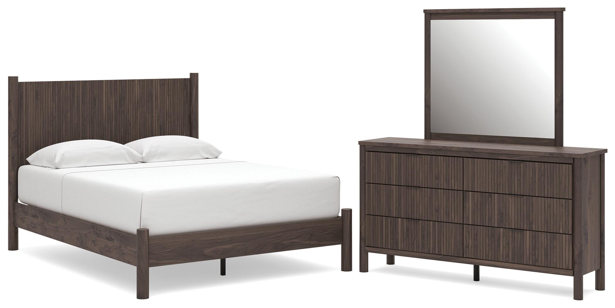 J&M Furniture - Ashley Furniture - Pamytta Queen Panel Platform Bed, Dresser and Mirror - Queen Panel Platform Bed, Dresser and Mirror - PCB2614B7