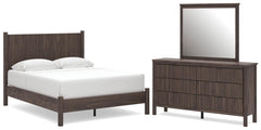 J&M Furniture - Ashley Furniture - Pamytta Queen Panel Platform Bed, Dresser and Mirror - Queen Panel Platform Bed, Dresser and Mirror - PCB2614B7