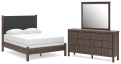 J&M Furniture - Ashley Furniture - Pamytta Full Upholstered Panel Bed, Dresser and Mirror - Full Upholstered Panel Bed, Dresser and Mirror - PCB2614B23