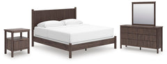 J&M Furniture - Ashley Furniture - Pamytta King Panel Bed, Dresser, Mirror and Nightstand - King Panel Bed, Dresser, Mirror and Nightstand - PCB2614B31