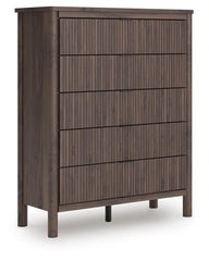 J&M Furniture - Ashley Furniture - Pamytta Wide Chest of Drawers - Five Drawer Wide Chest / Brown - PCB2614-46