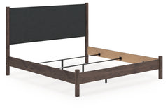 J&M Furniture - Ashley Furniture - Pamytta King Upholstered Panel Bed - King Upholstered Panel Bed / Brown - PCB2614B29