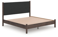 J&M Furniture - Ashley Furniture - Pamytta King Upholstered Panel Platform Bed - King Upholstered Panel Platform Bed / Brown - PCB2614B28