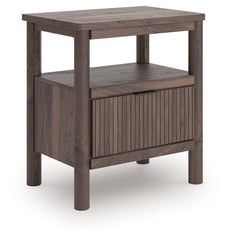 J&M Furniture - Ashley Furniture - Pamytta Nightstand - One Drawer Night Stand / Brown - PCB2614-91