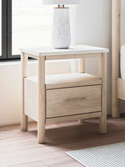 J&M Furniture - Ashley Furniture - Cadmori Nightstand - One Drawer Night Stand / Black/White - B2616-91