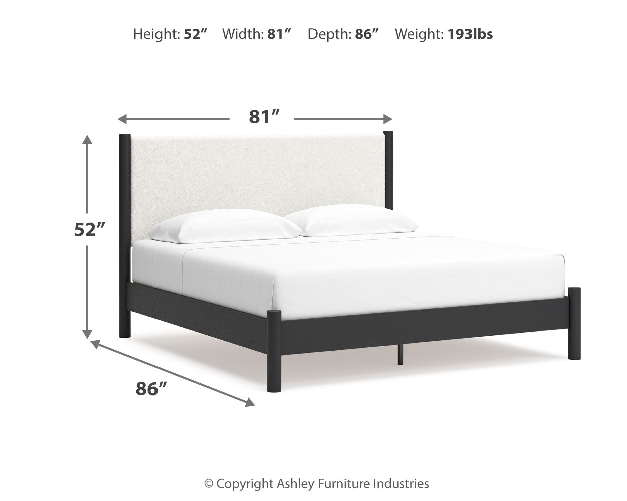 Cadmori King Upholstered Panel Bed