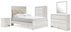 J&M Furniture - Ashley Furniture - Altyra Full Upholstered Panel Bed, Dresser, Mirror, Chest and Nightstand - Full Upholstered Panel Bed, Dresser, Mirror, Chest and Nightstand - B2640B78