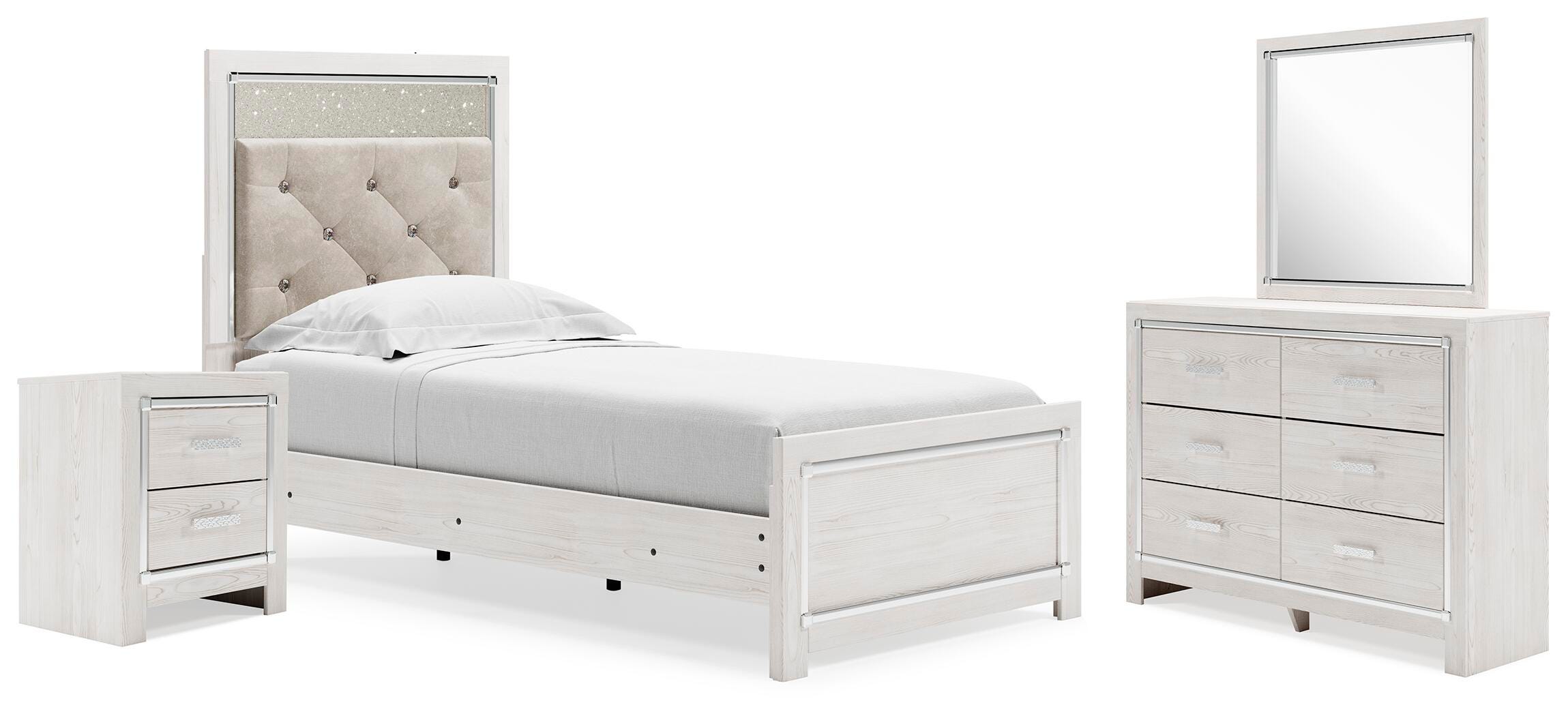 J&M Furniture - Ashley Furniture - Altyra Twin Panel Bed, Dresser, Mirror and Nightstand - Twin Panel Bed, Dresser, Mirror and Nightstand - B2640B70