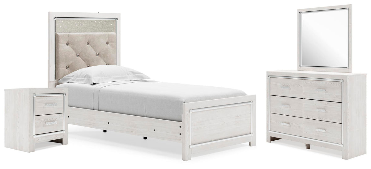 J&M Furniture - Ashley Furniture - Altyra Twin Panel Bed, Dresser, Mirror and Nightstand - Twin Panel Bed, Dresser, Mirror and Nightstand - B2640B70
