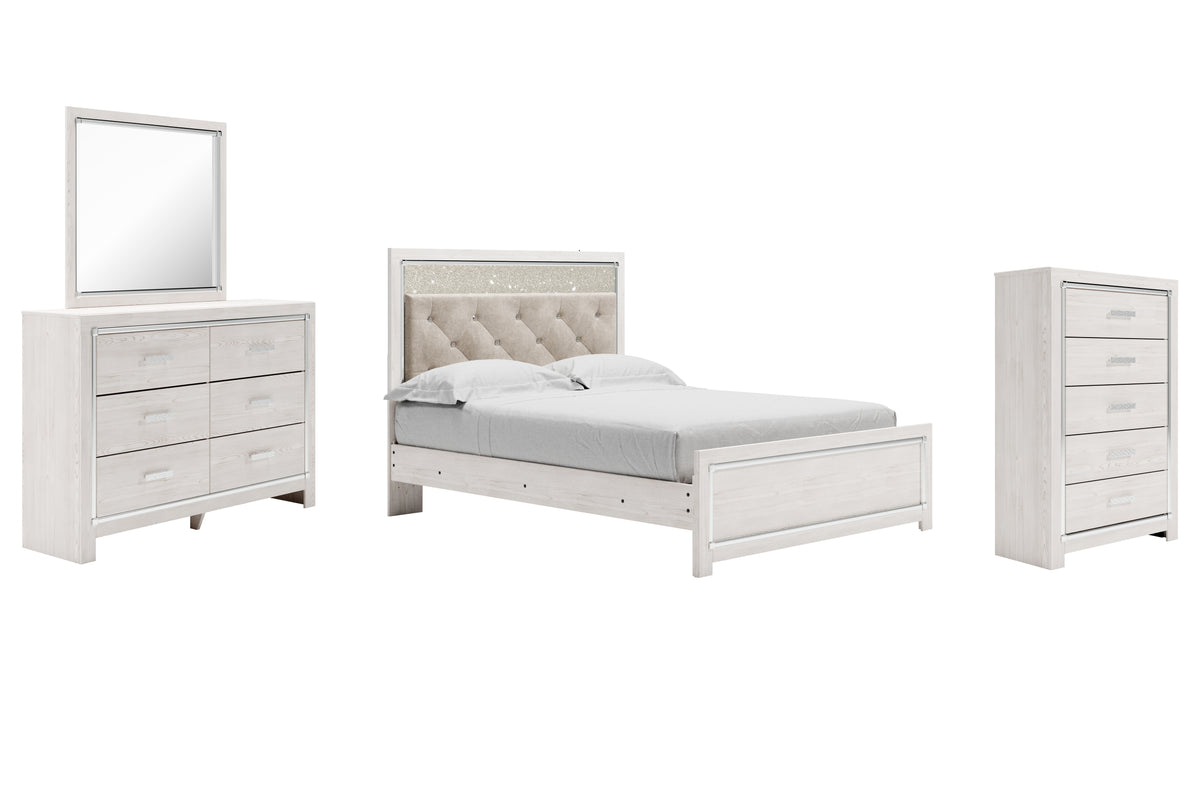 J&M Furniture - Ashley Furniture - Altyra Queen Upholstered Panel Bed, Dresser, Mirror, and Chest - Queen Upholstered Panel Bed, Dresser, Mirror, and Chest - B2640B35