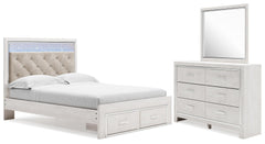 J&M Furniture - Ashley Furniture - Altyra Queen Upholstered Panel Storage Bed, Dresser and Mirror - Queen Upholstered Panel Storage Bed, Dresser and Mirror - B2640B26