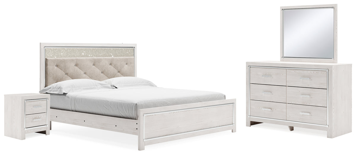J&M Furniture - Ashley Furniture - Altyra King Upholstered Panel Bed, Dresser, Mirror, and Nightstand - King Upholstered Panel Bed, Dresser, Mirror, and Nightstand - B2640B34