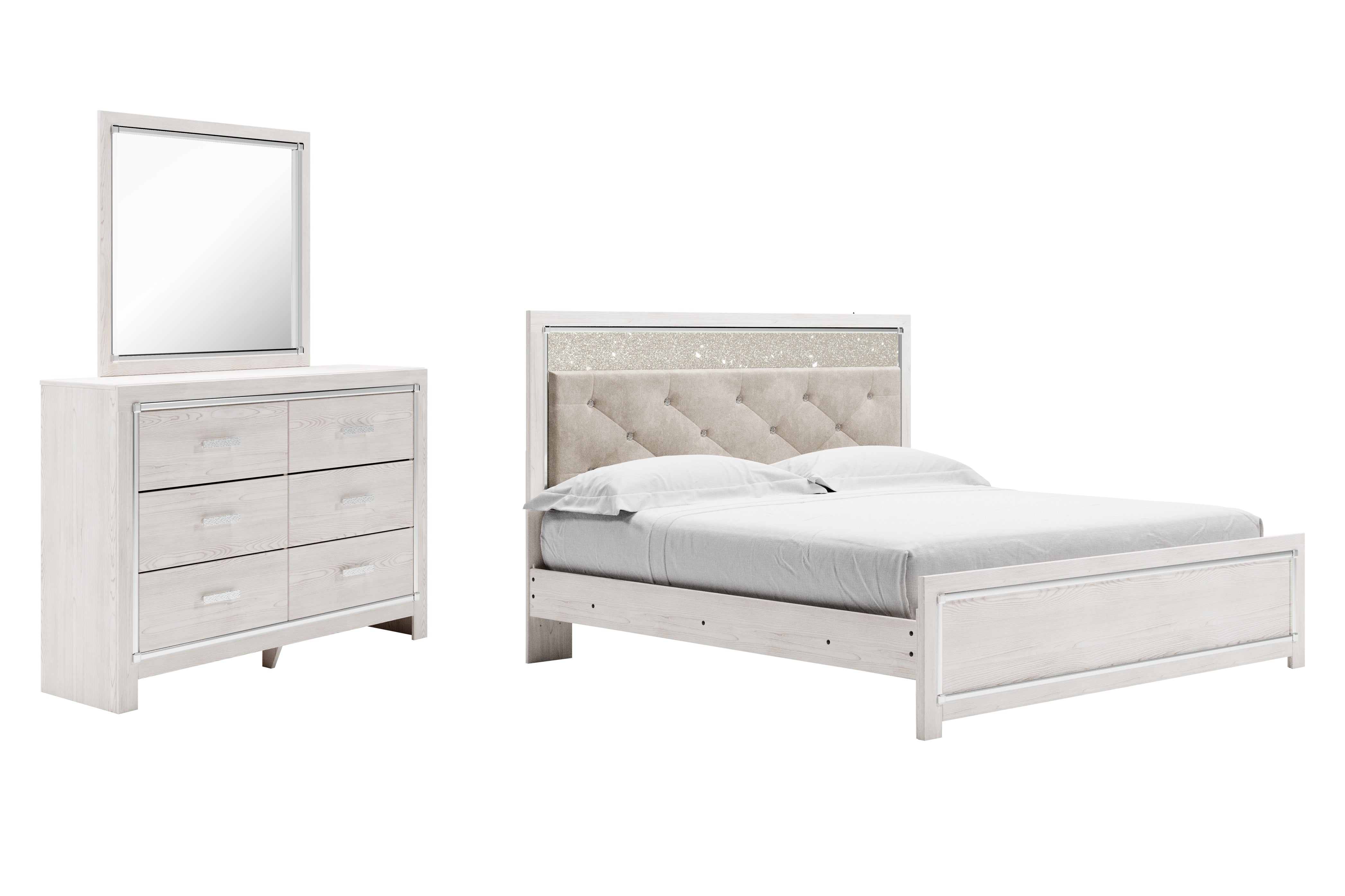 J&M Furniture - Ashley Furniture - Altyra King Panel Bed, Dresser and Mirror - King Panel Bed, Dresser and Mirror - B2640B57