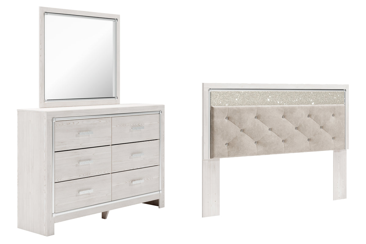 J&M Furniture - Ashley Furniture - Altyra King Panel Headboard, Dresser and Mirror - King Panel Headboard, Dresser and Mirror - B2640B54