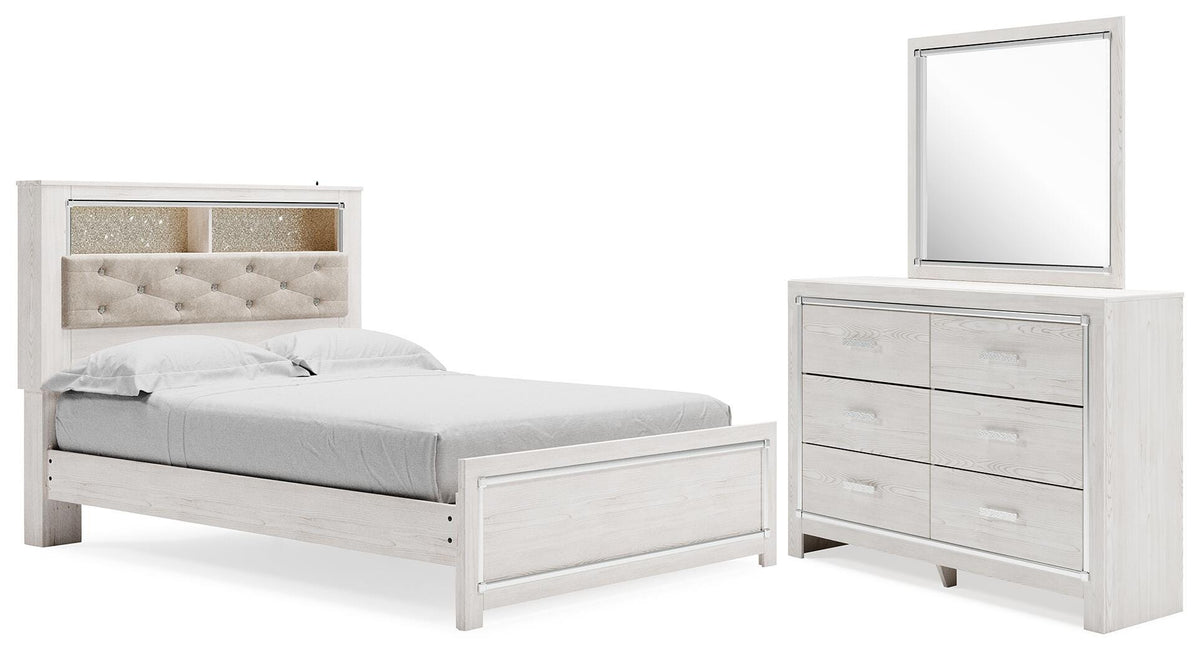 J&M Furniture - Ashley Furniture - Altyra Queen Upholstered Panel Bed, Dresser and Mirror - Queen Upholstered Panel Bed, Dresser and Mirror - B2640B25