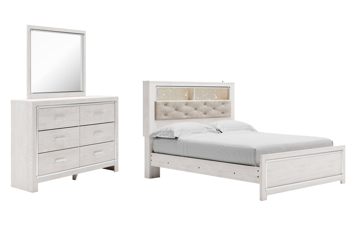 J&M Furniture - Ashley Furniture - Altyra Queen Panel Bookcase Bed, Dresser and Mirror - Queen Panel Bookcase Bed, Dresser and Mirror - B2640B11