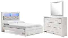J&M Furniture - Ashley Furniture - Altyra Queen Bookcase Storage Bed, Dresser and Mirror - Queen Bookcase Storage Bed, Dresser and Mirror - B2640B27