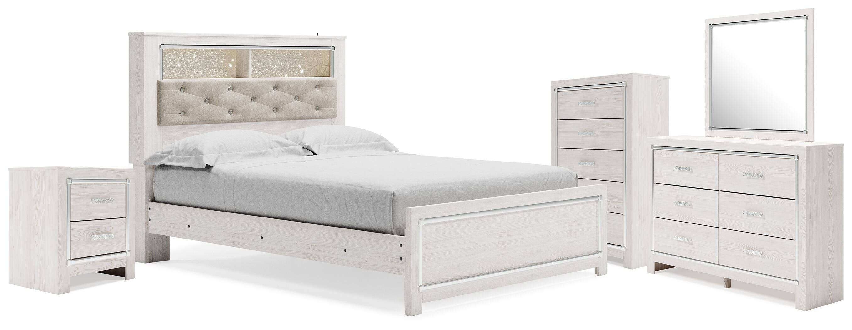 J&M Furniture - Ashley Furniture - Altyra Queen Bookcase Bed, Dresser, Chest and Nightstand - Queen Bookcase Bed, Dresser, Chest and Nightstand - B2640B77
