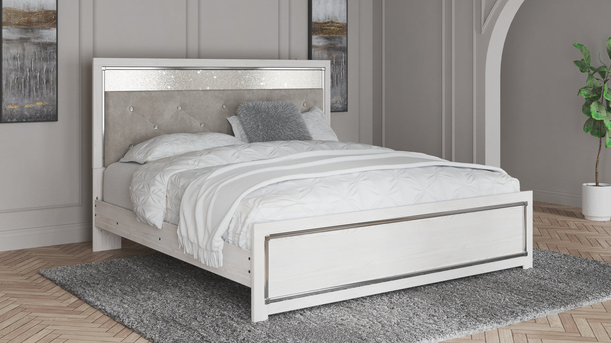 J&M Furniture - Ashley Furniture - Altyra King Panel Bed - King Panel Bed / White - B2640B3