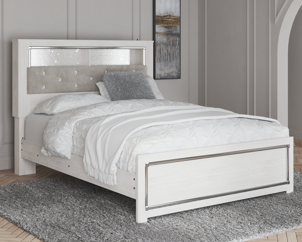 J&M Furniture - Ashley Furniture - Altyra Queen Panel Bookcase Bed - Queen Panel Bookcase Bed / White - B2640B4