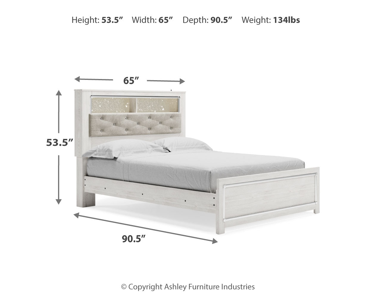Altyra Queen Panel Bookcase Bed