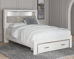J&M Furniture - Ashley Furniture - Altyra Queen Upholstered Bookcase Bed with Storage - Queen Upholstered Bookcase Bed with Storage / White - B2640B19