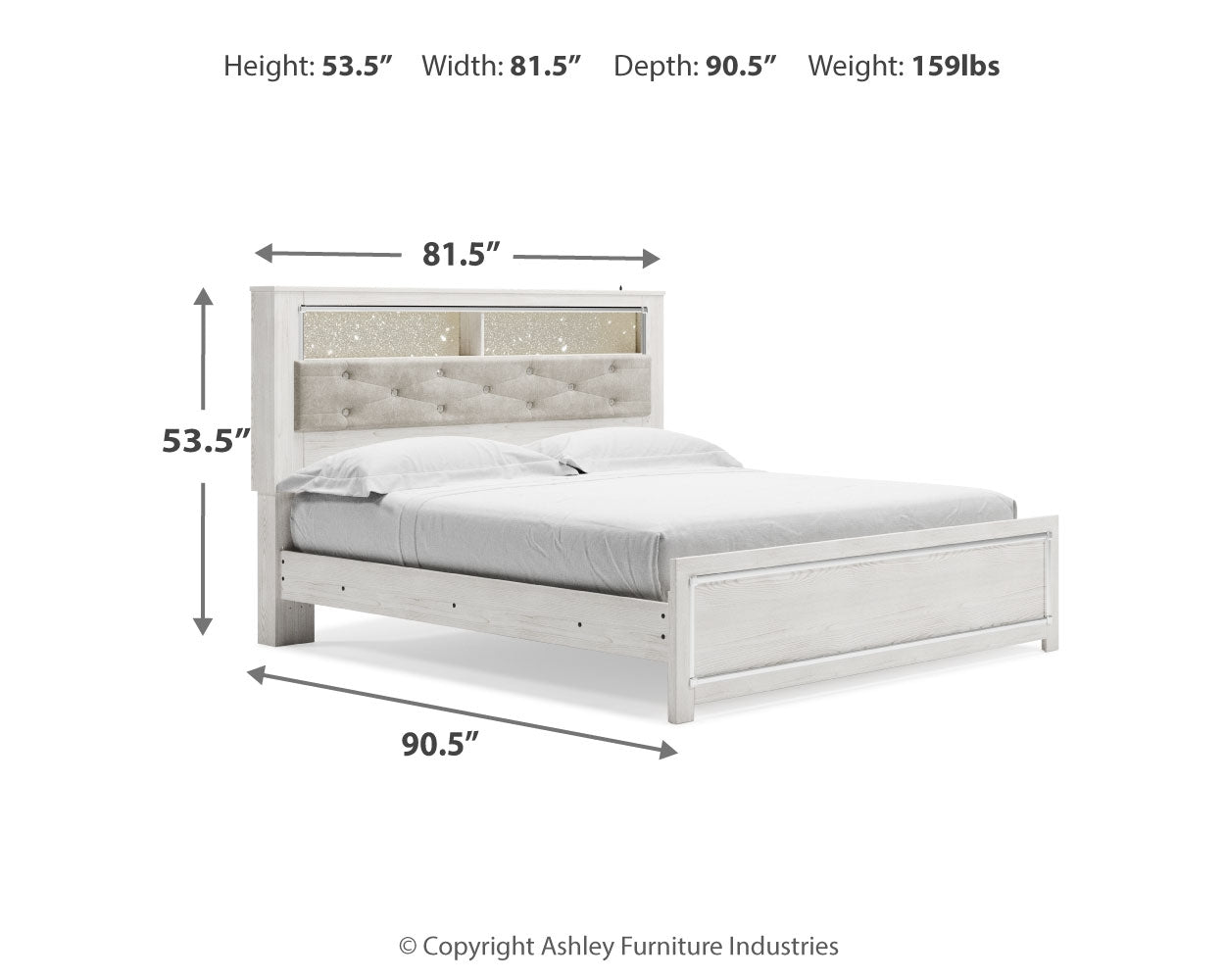 Altyra King Panel Bookcase Bed