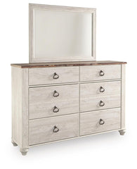 Willowton Queen Panel Bed, Dresser and Mirror