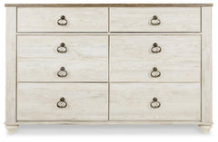 Willowton Queen Sleigh Bed, Dresser and Chest