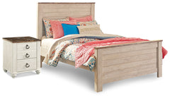 J&M Furniture - Ashley Furniture - Willowton Full Panel Bed and Nightstand - Full Panel Bed and Nightstand - B267B41