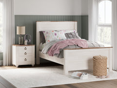 J&M Furniture - Ashley Furniture - Willowton Full Panel Bed - Full Panel Bed / Whitewash - B267B17