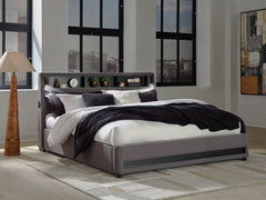 J&M Furniture - Ashley Furniture - Verishaw King Upholstered Bed - King Upholstered Bed / Gray - PCB2721B21
